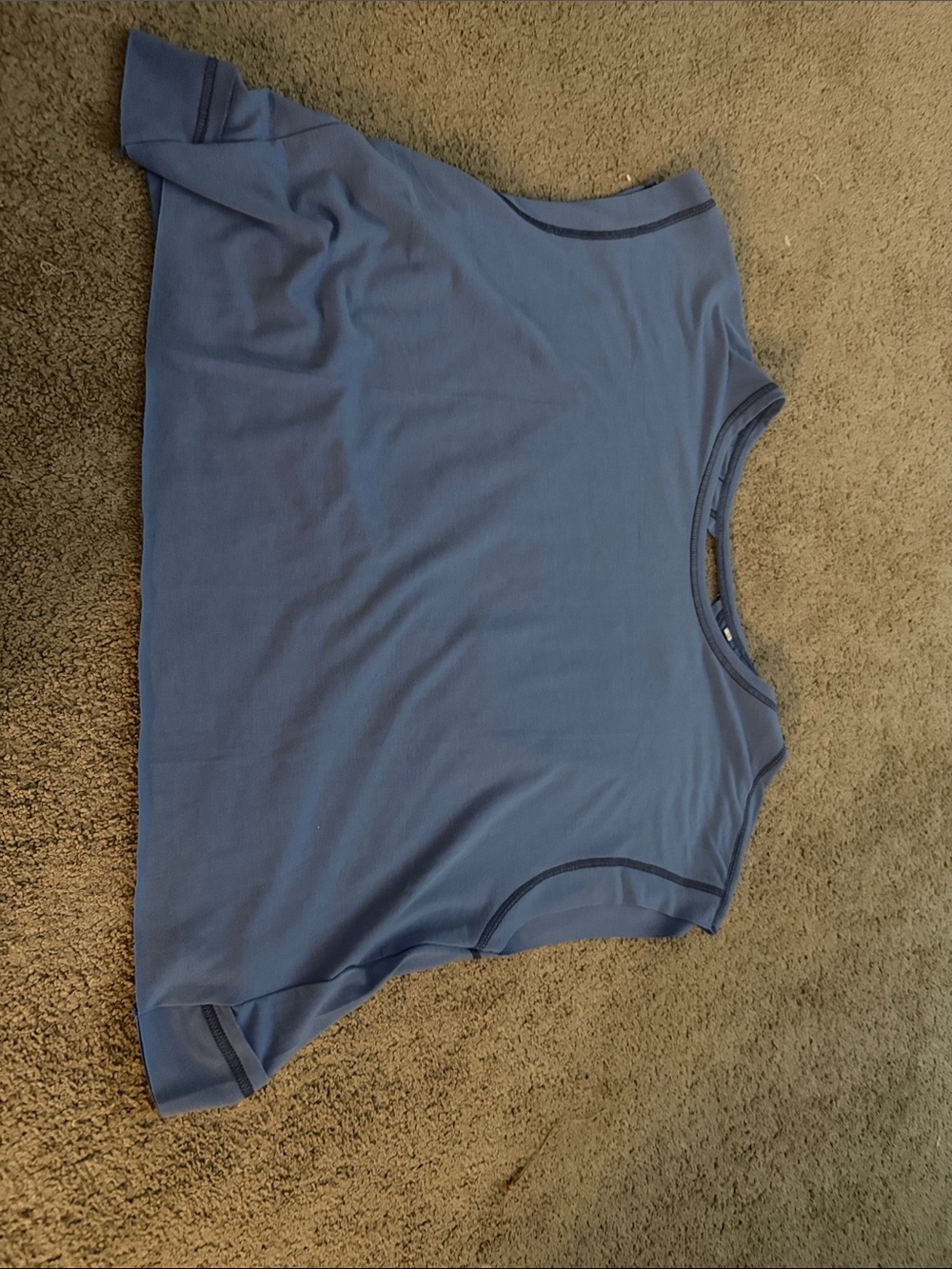 Women's Blue Scoop Neck Top